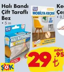 BOSS TAPE HALI BANDI ÇİFT TARAFLI BEZ 5 M
